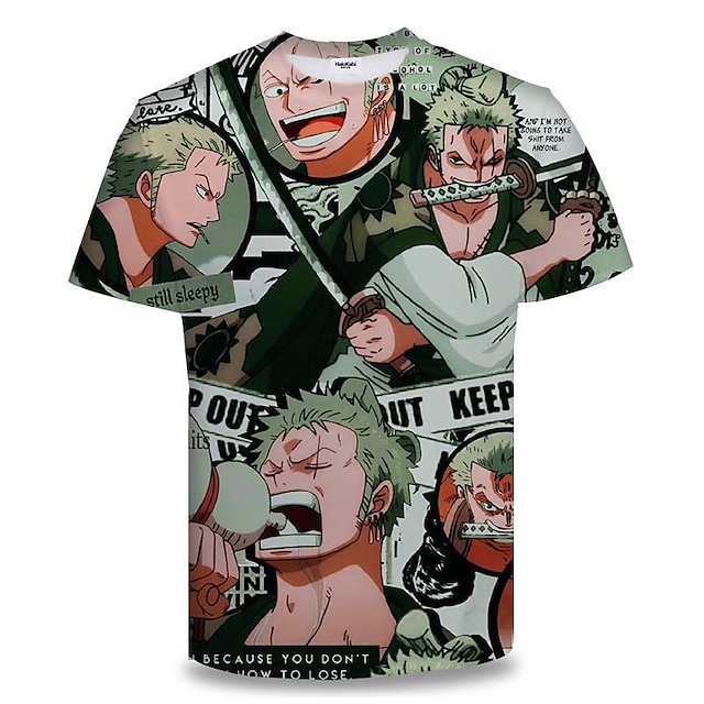 One Piece Cosplay T-shirt Cartoon Manga Print Graphic For Couple's Men ...