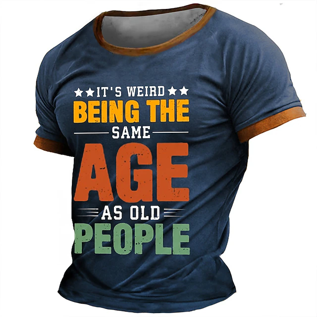 Men's Graphic Letter T Shirt Short Sleeve T shirt 3D Print Crew Neck Shirt Daily Designer Retro Vintage Sports Outdoor Holiday Going out Black Brown Army Green Spring & Summer Clothing Apparel S M L 5