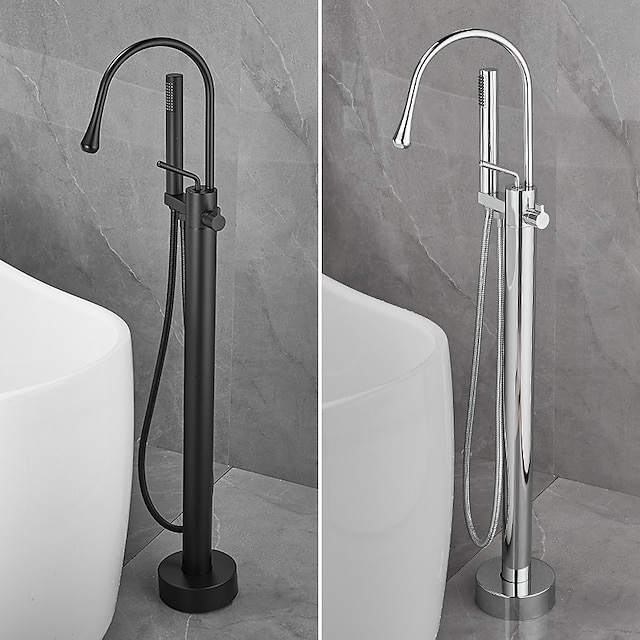  Badkraan - minimalistische Galvanisch verzilveren Vrijstaand Keramische ventiel Bath Shower Mixer Taps