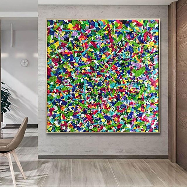  Pintura al óleo hecha a mano lienzo arte de la pared decoración colores brillantes contemporáneos textura abstracta para la decoración del hogar pintura enrollada sin marco sin estirar