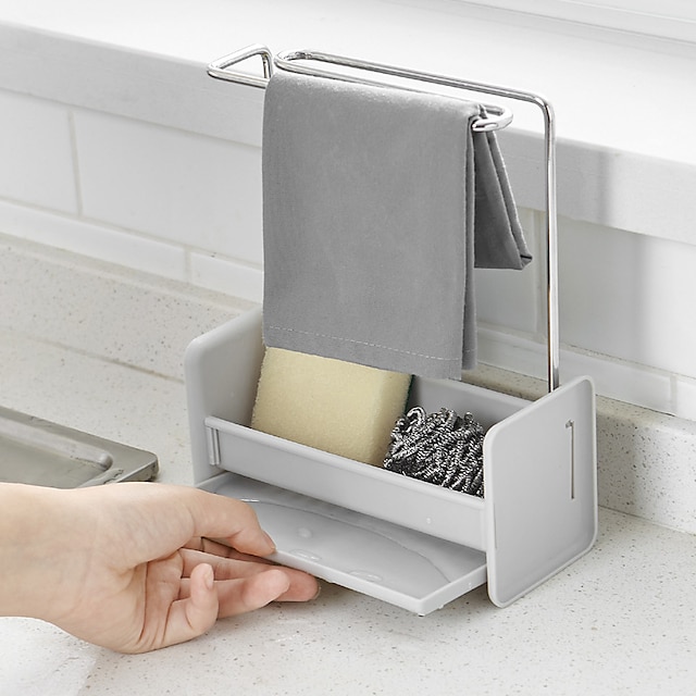  Porta stracci da cucina, porta strofinacci, scarico per lavabo, organizer per spugna, porta sapone, portaoggetti multifunzione, strumenti per il bagno e la cucina