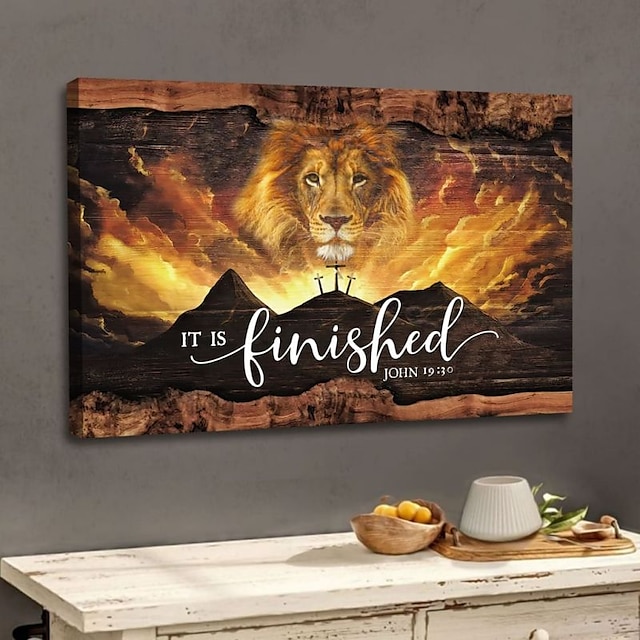  Christian Wall Art Canvas Jesus Lion Easter Prints and Posters Pictures Decorative Fabric Painting For Living Room Pictures No Frame