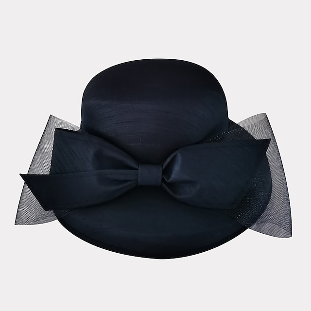  כובעים סיבי באולר / כובע קלושה כובע דלי כובע שמש כובע שמש מסיבת ערב חתונה חתונה אלגנטית עם כיסוי ראש עם קשת