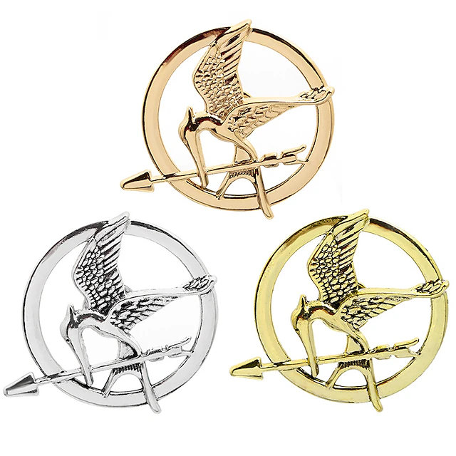 Silver Mockingjay Pin Mockingjay Brooch Pins Cosplay for Men's Women's Adults' Masquerade ...