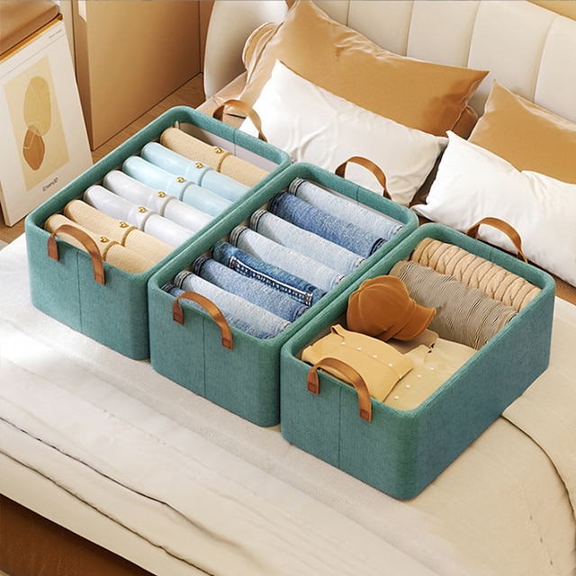  складной ящик для хранения с катионной стальной рамой, портативный ящик для хранения одежды, ящик для хранения из утолщенной ткани, корзина для хранения игрушек, органайзер для брюк, ящик для хранения