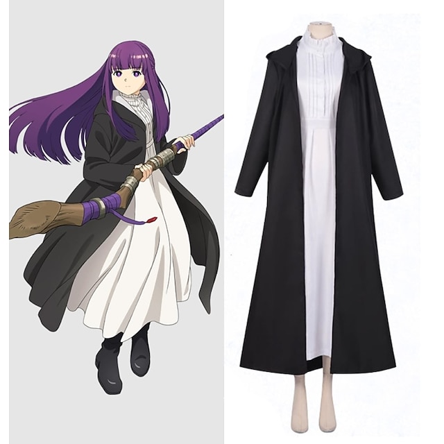  Inspired by Frieren: Beyond Journey's End Fern Anime Cosplay Costumes Japanese Carnival Cosplay Suits Long Sleeve Coat Dress Costume For Women's