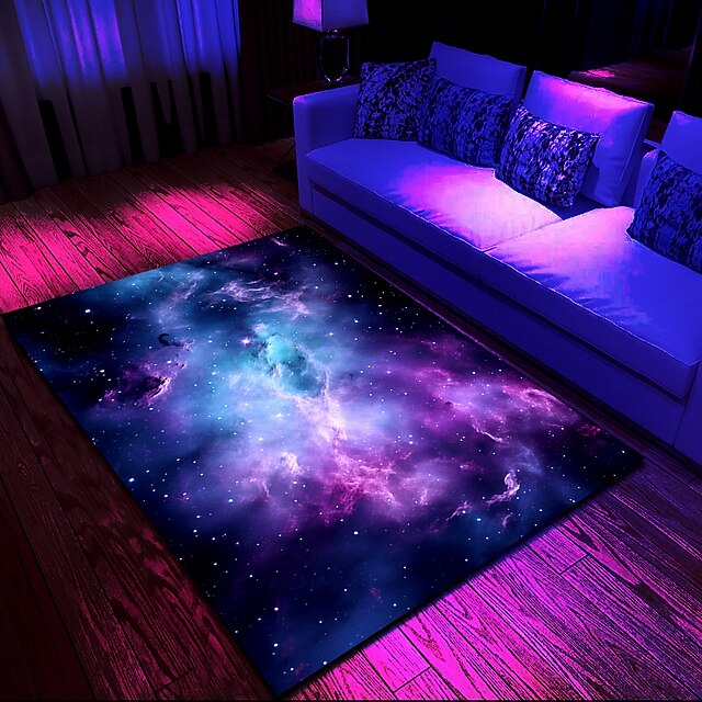 Blacklight Rug UV Reactive Glow in the Dark Area Rug Kitchen Mat Non ...