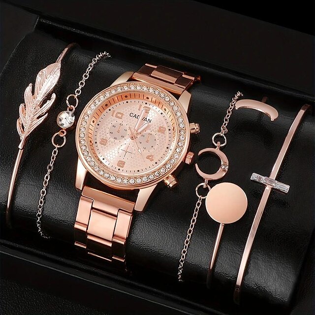  Mujer Relojes de cuarzo Diamante minimalista Reloj Casual Reloj de Muñeca Tres Husos Horarios Acero Inoxidable Reloj