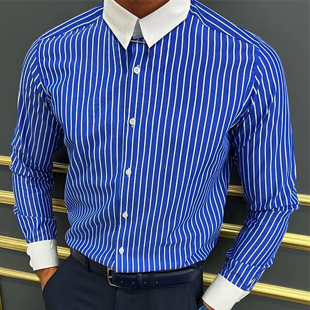 Men's Dress Shirt Button Down Shirt Collared Shirt French Cuff Shirts