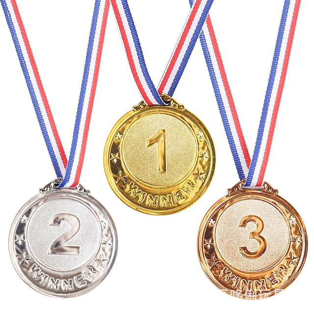  3 pièces classement médaille honneur super bol coupe du monde jeux de football récompense accessoires blé oreille médaille d'or champion tasse en plastique super bol