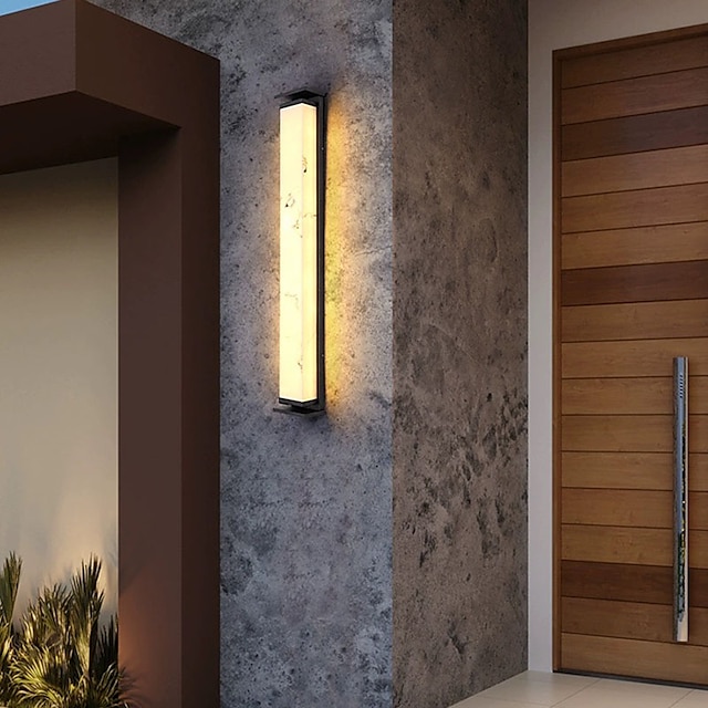  Outdoor Wall Lamp Marble Long Bar Gate Light Waterproof Corridor Outdoor Wall Light,Garden Wall Lamp,Outdoor Villa Exterior Wall Light