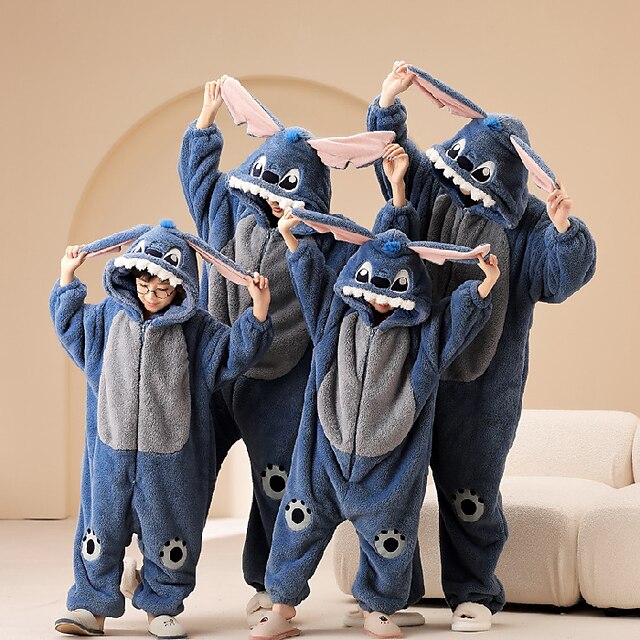  Kinderen Volwassenen Kigurumi-pyjama's Nachtmode Onesie pyjamas Monster Dier dier Onesie pyjama's leuke Style polyestervezel Cosplay Voor Mannen & Vrouwen Jongens en meisjes Dieren nachtkleding