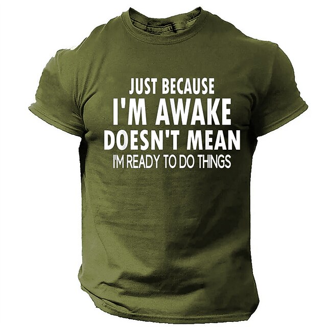 Men's Letter T Shirt Tee Top Cotton Short Sleeve Graphic Shirt Black Army Green Dark Blue Comfortable Tee Sports Outdoor Holiday Fashion Designer Clothing4