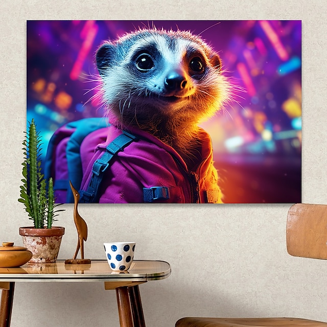  Animals Wall Art Canvas Raccoon Prints and Posters Pictures Decorative Fabric Painting For Living Room Pictures No Frame