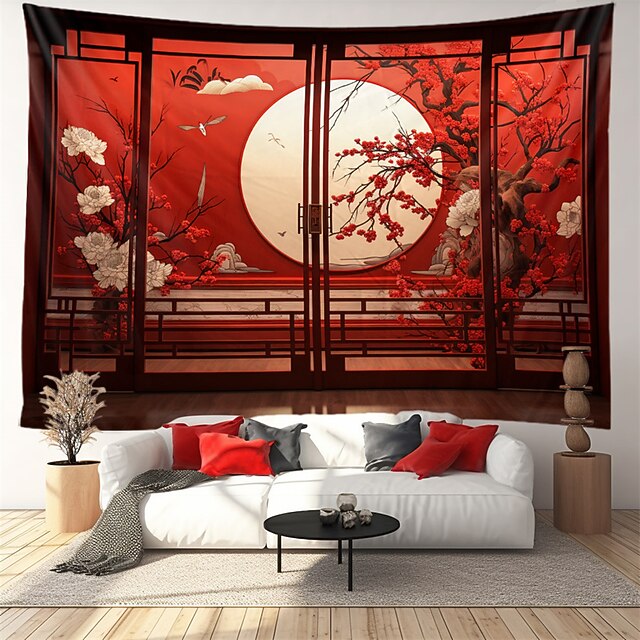  Anul Nou chinezesc agățat tapiserie artă de perete tapiserie mare decor mural fotografie fundal pătură perdea acasă dormitor living decor