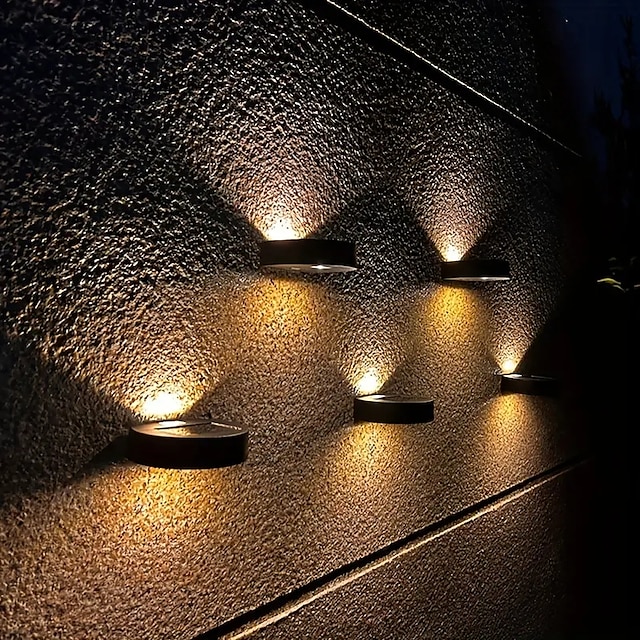  ソーラーウォールライト屋外防水壁洗浄ライトガーデンステップフェンス壁中庭防水景観装飾 1pc