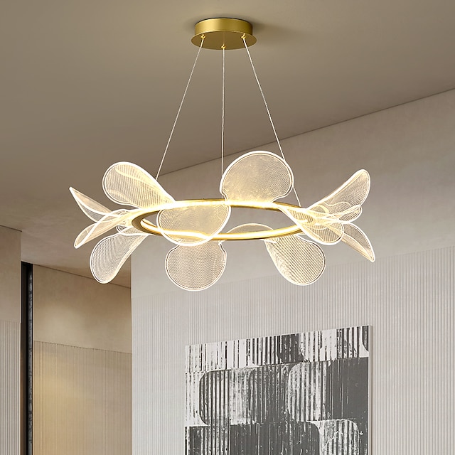  Decken-Kronleuchter-Lampe, moderne LED-Kronleuchter-Lampe, Wohnzimmer-Kronleuchter, moderne, einfache Lichtatmosphäre, Haushalts-Schmetterlings-Esszimmerlampe, Hängelampen-Netzwerk, moderner