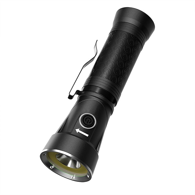  Tragbare, um 90 Grad drehbare, funktionierende Taschenlampe, leistungsstarke LED-Taschenlampen, tragbare Taschenlampen mit weißem/rotem Licht für Outdoor-Camping