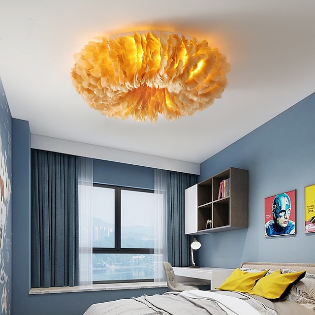  LED-Deckenleuchte, 60 cm, Feder-Schlafzimmer-Lampen, Ring-Feder-Lampe, Pendelleuchte, Schlafzimmer-Lampe, zum Aufhängen, moderne Mode, schicker Stil, Designer-Pendelleuchten für Wohnzimmer, Veranda,