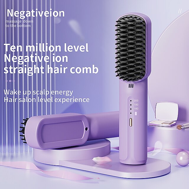  Professional Hair Straightener Straightening Brush Hair Comb Hair Straightener Hair Tools Portable Curling Iron