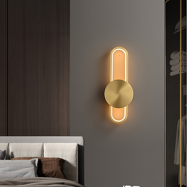  anti-rust væglampe i kobber, ensartet lystransmissionsmateriale vægmonterede lys, unikt udseende fin væglampe-kobber