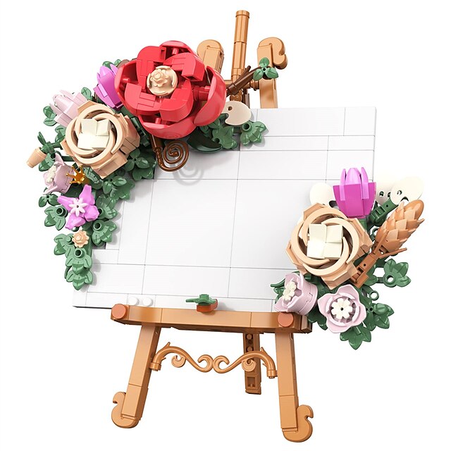  Bausteine Blume / Blumen Serie Blume Valentinstag Teddy-Tag Muttertag Frauentag kompatibel ABS + PC Legoing Kreativ Dekompressionsspielzeug Eltern-Kind-Interaktion für Kind Spielzeuge Geschenk