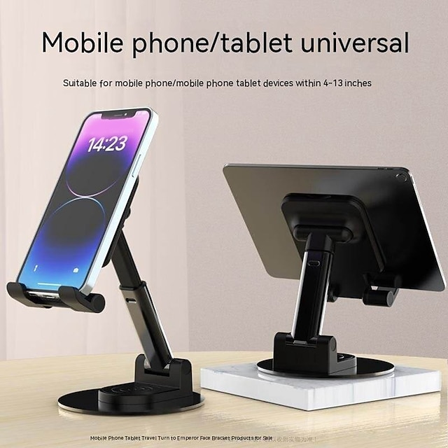  Cell Phone Holder Stand Mount Lightweight Angle Height Adjustable Fully Foldable Phone Stand for Desk Selfies / Vlogging / Live Streaming Compatible with Tablet All Mobile Phone Phone Accessory