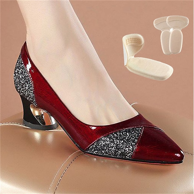  Shoes And Shoes Accessories Sets For Wedding Party Evening Women's Heels Wedding Shoes Pumps Bridal Shoes Bridesmaid Shoes Rhinestone Cone Heel Pointed Toe Elegant With Synthetic Heel Protection Patch