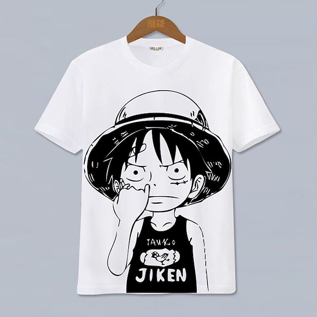  One Piece Cosplay T-shirt Cartoon Manga Print Graphic For Couple's Men's Women's Adults' Carnival Masquerade 3D Print Party Festival