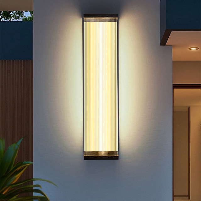  applique da parete per esterni, luci per recinzione a led ip65 impermeabile calda/bianca/nautrale applique decorativa con cablaggio per cancello della villa balcone cortile lampada esterna