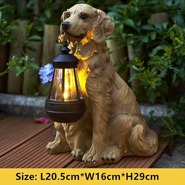 Dog Solar Lights Outdoor Waterproof Dog Garden Decor Solar Garden ...