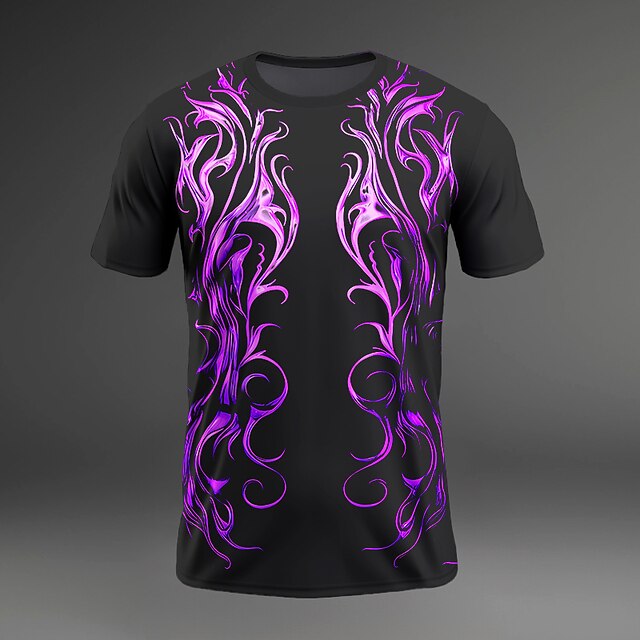 Men's Graphic Totem T Shirt Short Sleeve T shirt 3D Print Crew Neck Shirt Daily Designer Casual Sports Outdoor Holiday Going out Red Blue Purple Spring & Summer Clothing Apparel S M L XL 2XL 3XL 4XL4