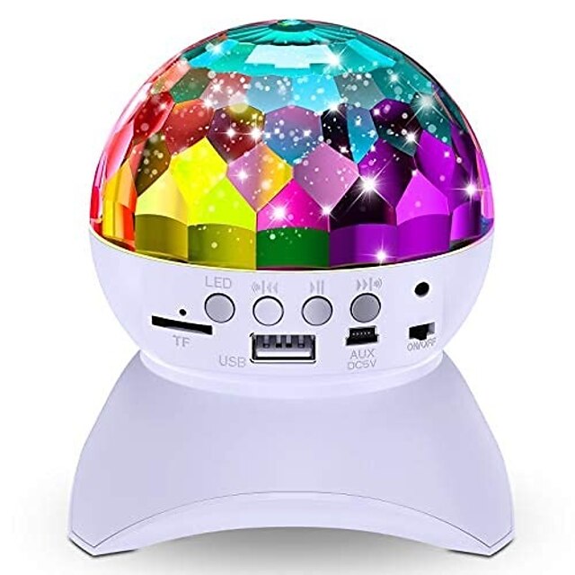  LED Projector Light, Colorful Magic Ball Lamp Atmosphere Lamp Bluetooth Sound Ball Lamp Dormitory Singing Flash Lamp Room Atmosphere Lamp