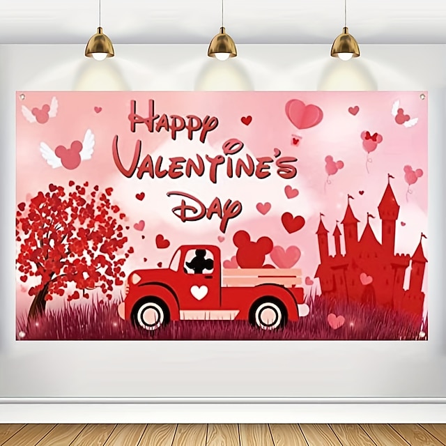  Wall Art Canvas Happy Valentine's Day Prints and Posters Pictures Decorative Fabric Painting For Living Room Pictures No Frame