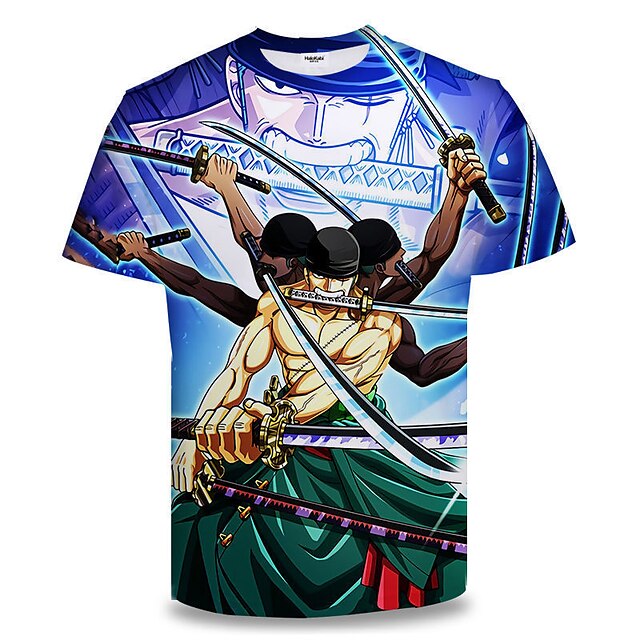 One Piece Cosplay T-shirt Cartoon Manga Print Graphic For Couple's Men ...