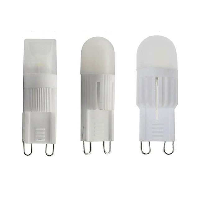  Lâmpada led g9 1/2/3w lâmpadas de lustre reguláveis 20w/30w lâmpada halógena equivalente branco quente 3000k/branco 6000k g9 bi pin base lâmpadas ac220v 5pcs