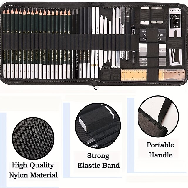 KALOUR 54Pack Sketch Drawing Pencils Kit With SketchbookInclude