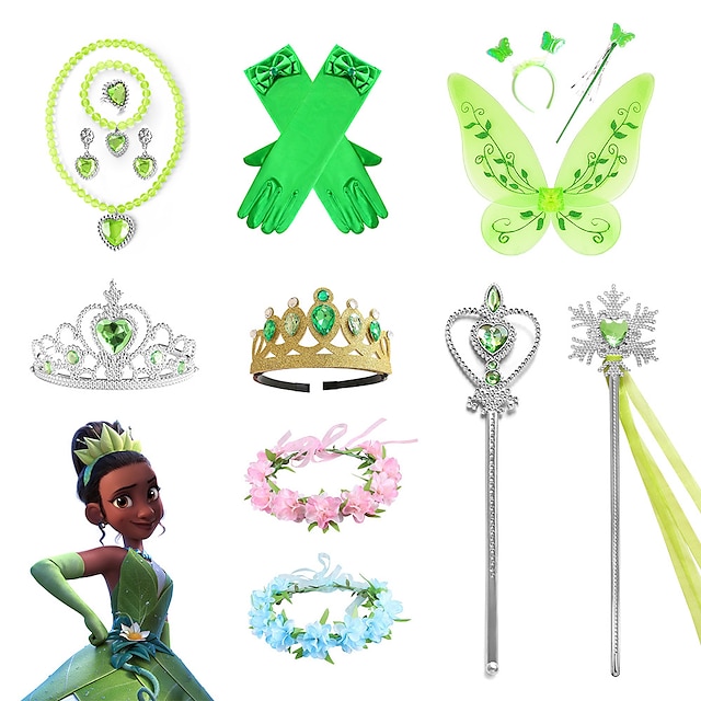  Trilli, accessori per abiti da principessa per ragazze transfrontaliere per combinazione di gioielli da elfo per bambini in Europa e America, commercio estero transfrontaliero