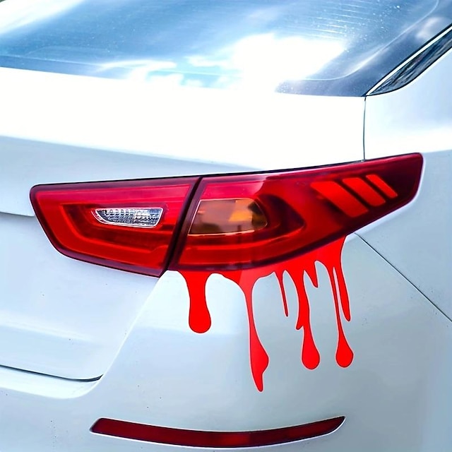  2 יחידות מדבקות לרכב דם נוטף גרפיטי מדבקות לרכב קישוטי רכב יצירתיים מדבקות לרכב