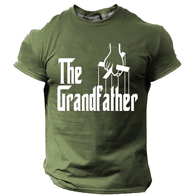 Men's Funny Grandfather Graphic T-Shirt, Godfather Parody Family Short Sleeve Design Tee4
