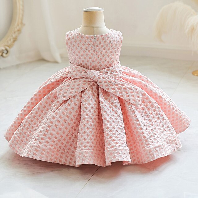 Toddler Girls' Party Dress Solid Color Sleeveless Party Adorable