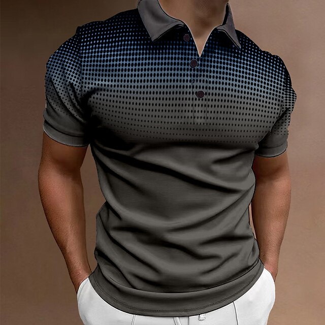 Men's Sport Polo Golf Shirt Casual Holiday Lapel Short Sleeve Fashion ...