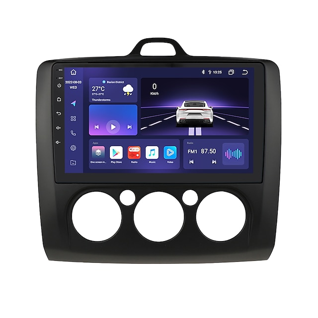  Autoradio android 12, 4g, carplay, dsp, 2din, lecteur vidéo multimédia, navigation gps, pour ford focus 2 3 mk2/mk3 2004 – 2011