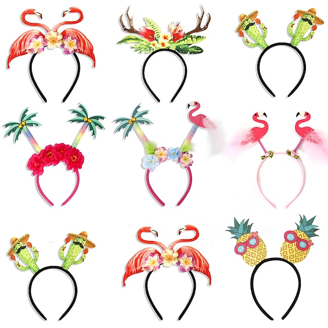  instagram sommertema flamingo pannebånd pryder coconut tree beach hawaiian pannebånd