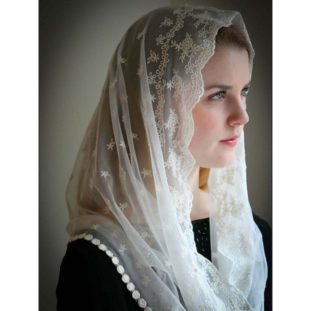  Medieval Renaissance 17th Century Headpiece Viking Bridal Elven Valhalla Women's Lace Floral Casual Daily Adults' Scarf