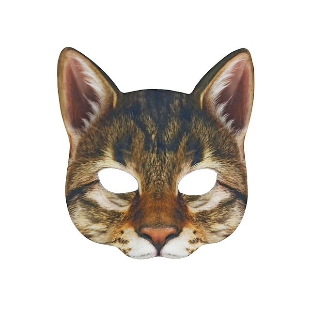  minge de machiaj de carnaval imprimată digitală mască animal pisică