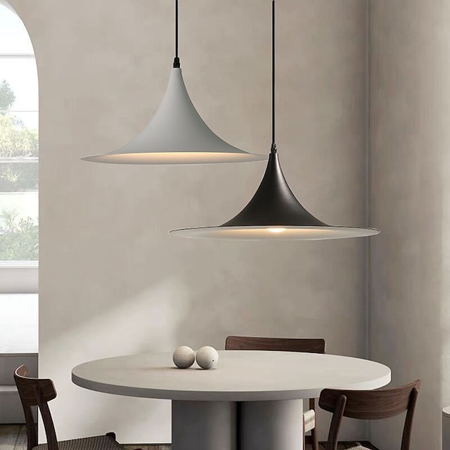  candelabru plafon reglabil nordic modern din aluminiu cu design pandantiv lustruit manual - iluminat retro loft living - lampă suspendată cu 1 lumină cu vopsea la temperatură înaltă