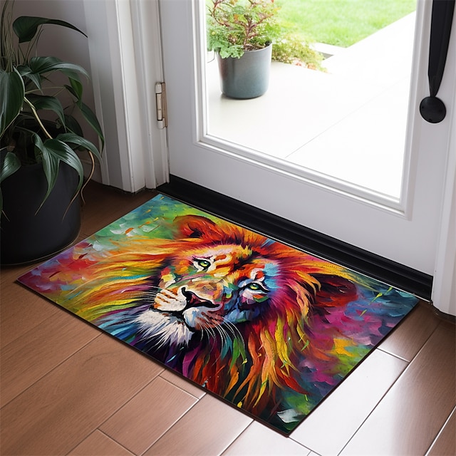  színes oroszlán lábtörlő padlószőnyegek mosható szőnyegek konyhai szőnyeg csúszásmentes olajálló szőnyeg Lucky lóhere beltéri kültéri szőnyeg hálószoba dekoráció fürdőszoba szőnyeg bejárati szőnyeg