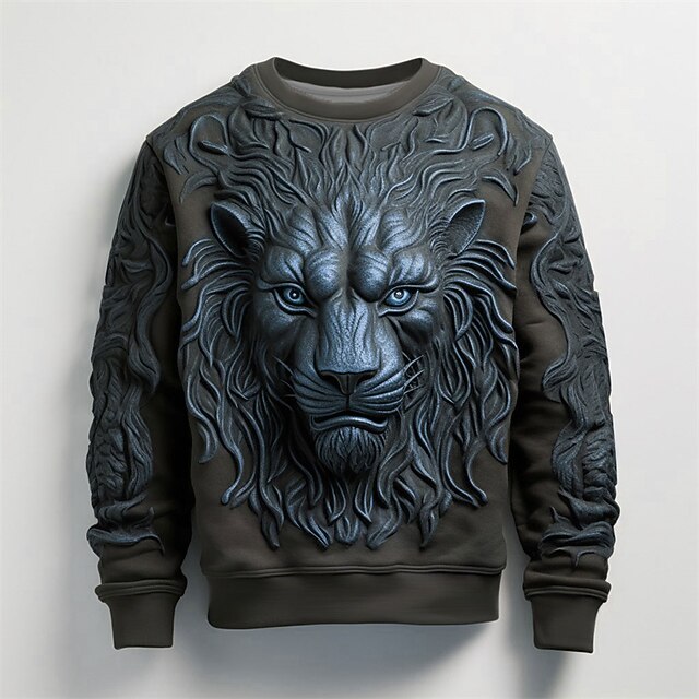 Horse Portrait Pattern Print Men Pullover Hoodie