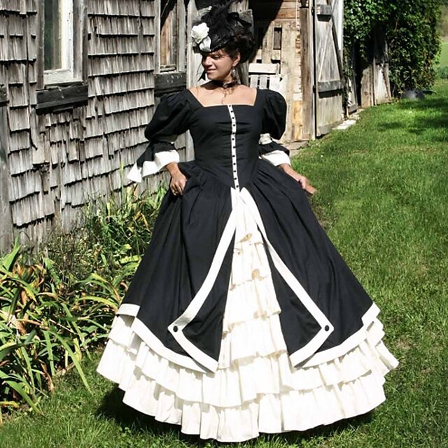 Retro Vintage Victorian Edwardian Dress Gown Princess Bridal Women's ...